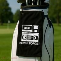 Never Forget Audio Cassette 70s 80s 90s Gift Golf Towel thumb 2