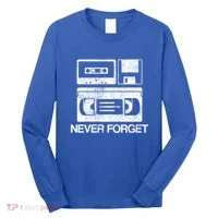 Never Forget Audio Cassette 70s 80s 90s Gift Long Sleeve Shirt thumb 0