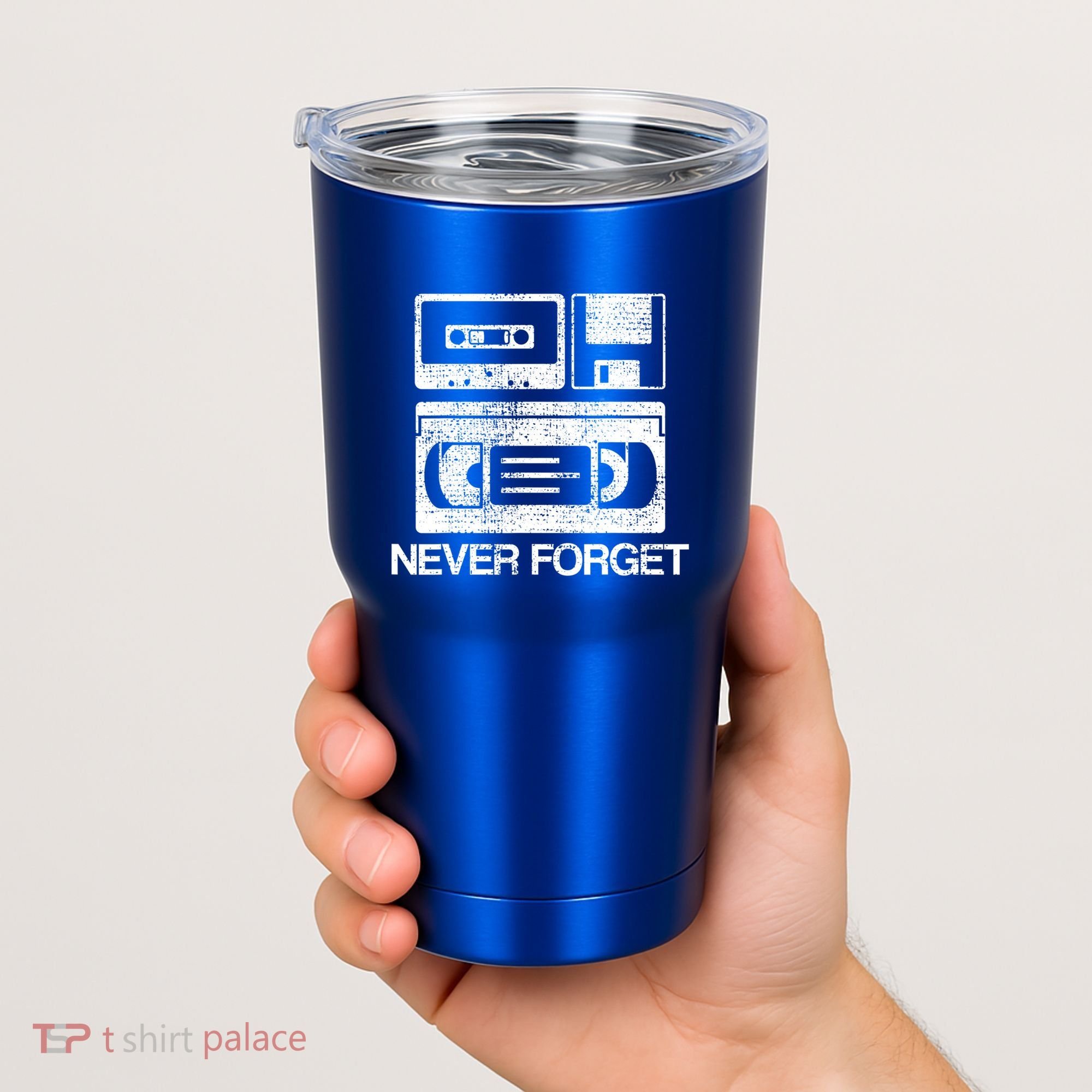 Never Forget Audio Cassette 70s 80s 90s Gift Tumbler