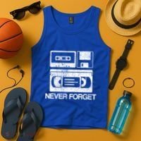 Never Forget Audio Cassette 70s 80s 90s Gift Tank Top thumb 4