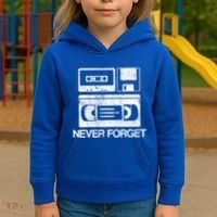 Never Forget Audio Cassette 70s 80s 90s Gift Kids Hoodie thumb 3