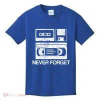 Never Forget Audio Cassette 70s 80s 90s Gift Kids T-Shirt thumb 0