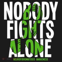 Nobody Fights Alone Neurofibromatosis Awareness Gift Doggie Tank thumb 4
