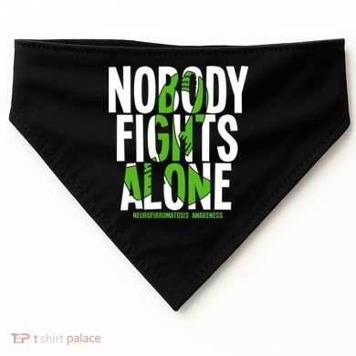 Nobody Fights Alone Neurofibromatosis Awareness Gift USA-Made Doggie Bandana