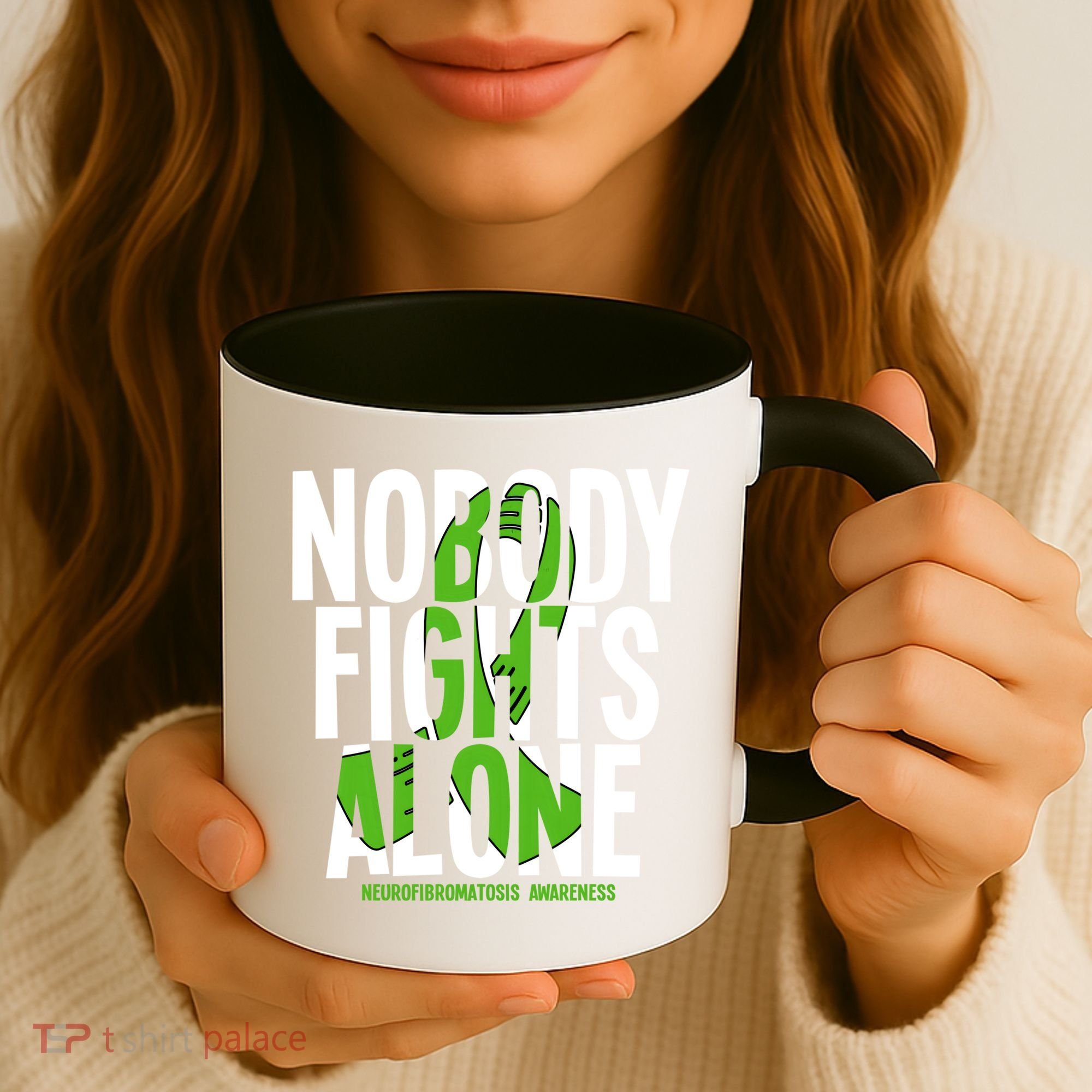 Nobody Fights Alone Neurofibromatosis Awareness Gift Coffee Mug