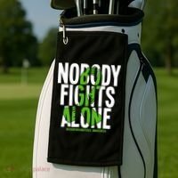 Nobody Fights Alone Neurofibromatosis Awareness Gift Golf Towel thumb 2