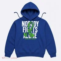 Nobody Fights Alone Neurofibromatosis Awareness Gift Hoodie thumb 0