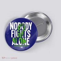 Nobody Fights Alone Neurofibromatosis Awareness Gift Button thumb 0