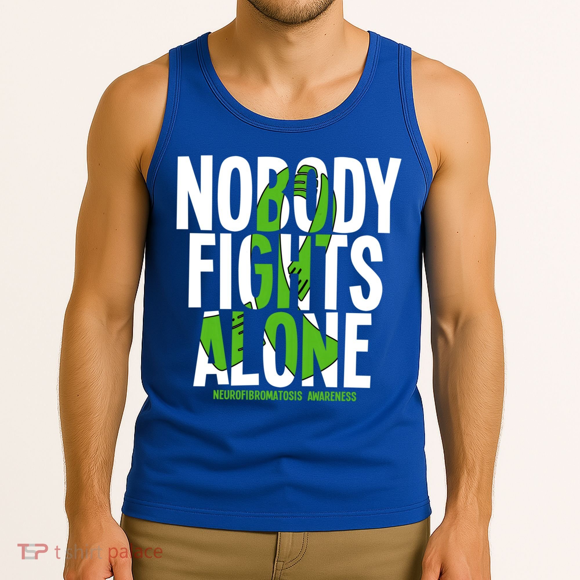 Nobody Fights Alone Neurofibromatosis Awareness Gift Tank Top