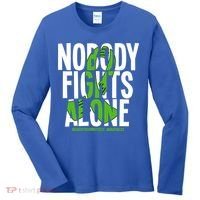 Nobody Fights Alone Neurofibromatosis Awareness Gift Women's Long Sleeve Shirt thumb 0