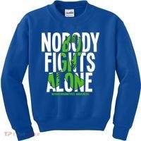 Nobody Fights Alone Neurofibromatosis Awareness Gift Kids Sweatshirt thumb 0
