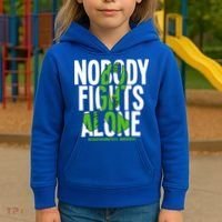 Nobody Fights Alone Neurofibromatosis Awareness Gift Kids Hoodie thumb 3