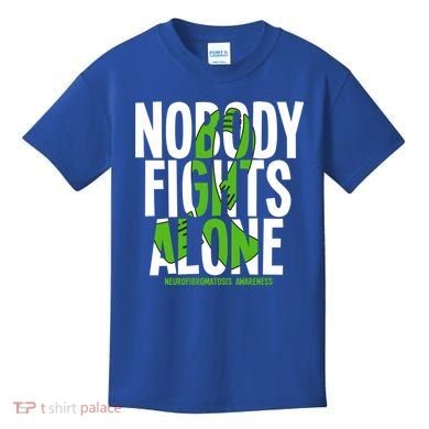 Nobody Fights Alone Neurofibromatosis Awareness Gift Kids T-Shirt