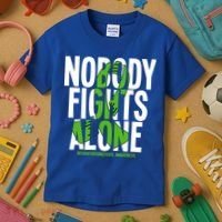 Nobody Fights Alone Neurofibromatosis Awareness Gift Kids T-Shirt thumb 3