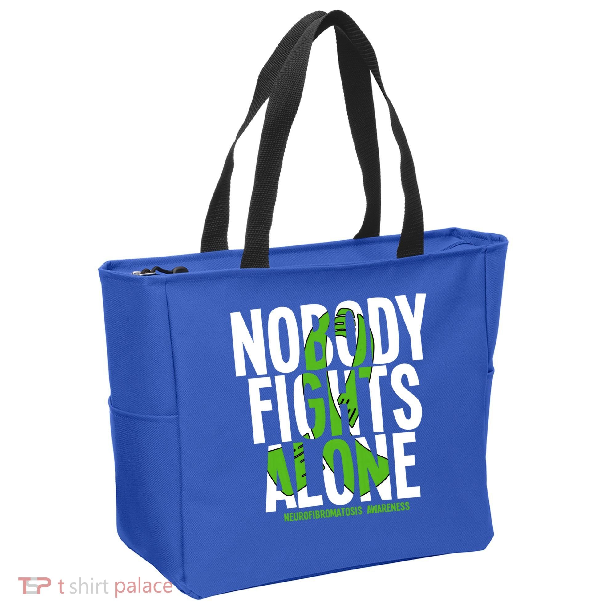 Nobody Fights Alone Neurofibromatosis Awareness Gift Tote Bag