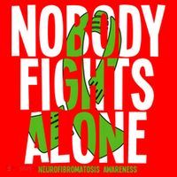 Nobody Fights Alone Neurofibromatosis Awareness Gift Santa Hat thumb 1