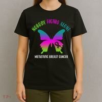 Nobody Fights Alone Metastatic Breast Cancer T-Shirt thumb 4