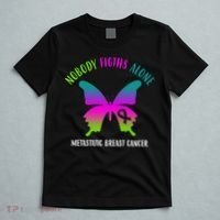 Nobody Fights Alone Metastatic Breast Cancer T-Shirt thumb 5