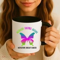 Nobody Fights Alone Metastatic Breast Cancer Coffee Mug thumb 3