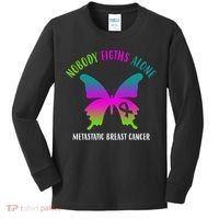Nobody Fights Alone Metastatic Breast Cancer Kids Long Sleeve Shirt thumb 0