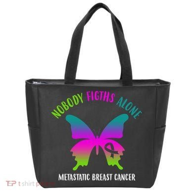 Nobody Fights Alone Metastatic Breast Cancer Tote Bag