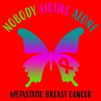 Nobody Fights Alone Metastatic Breast Cancer Santa Hat thumb 1