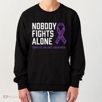 Nobody Fights Alone Purple Domestic Violence Awareness Women's Sweatshirt thumb 0