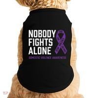 Nobody Fights Alone Purple Domestic Violence Awareness Doggie Tank thumb 0