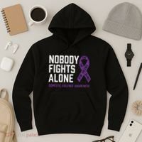 Nobody Fights Alone Purple Domestic Violence Awareness Hoodie thumb 3