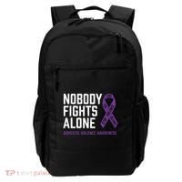 Nobody Fights Alone Purple Domestic Violence Awareness Backpack thumb 0