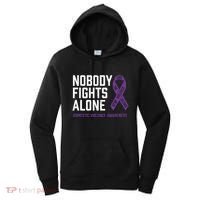 Nobody Fights Alone Purple Domestic Violence Awareness Women's Hoodie thumb 0