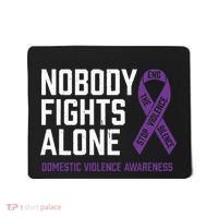 Nobody Fights Alone Purple Domestic Violence Awareness Mousepad thumb 0