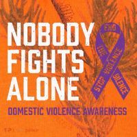 Nobody Fights Alone Purple Domestic Violence Awareness Kati Licensed 12" Camo Cuffed Beanie thumb 2