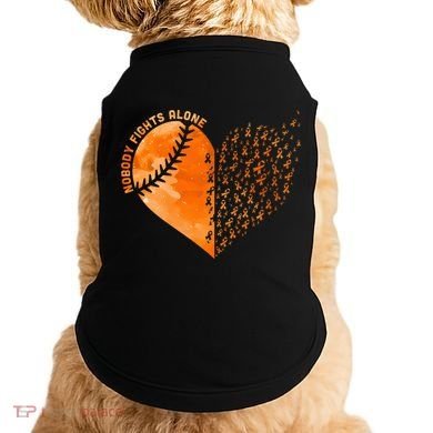 Nobody Fights Alone Orange Baseball MS Awareness Doggie Tank