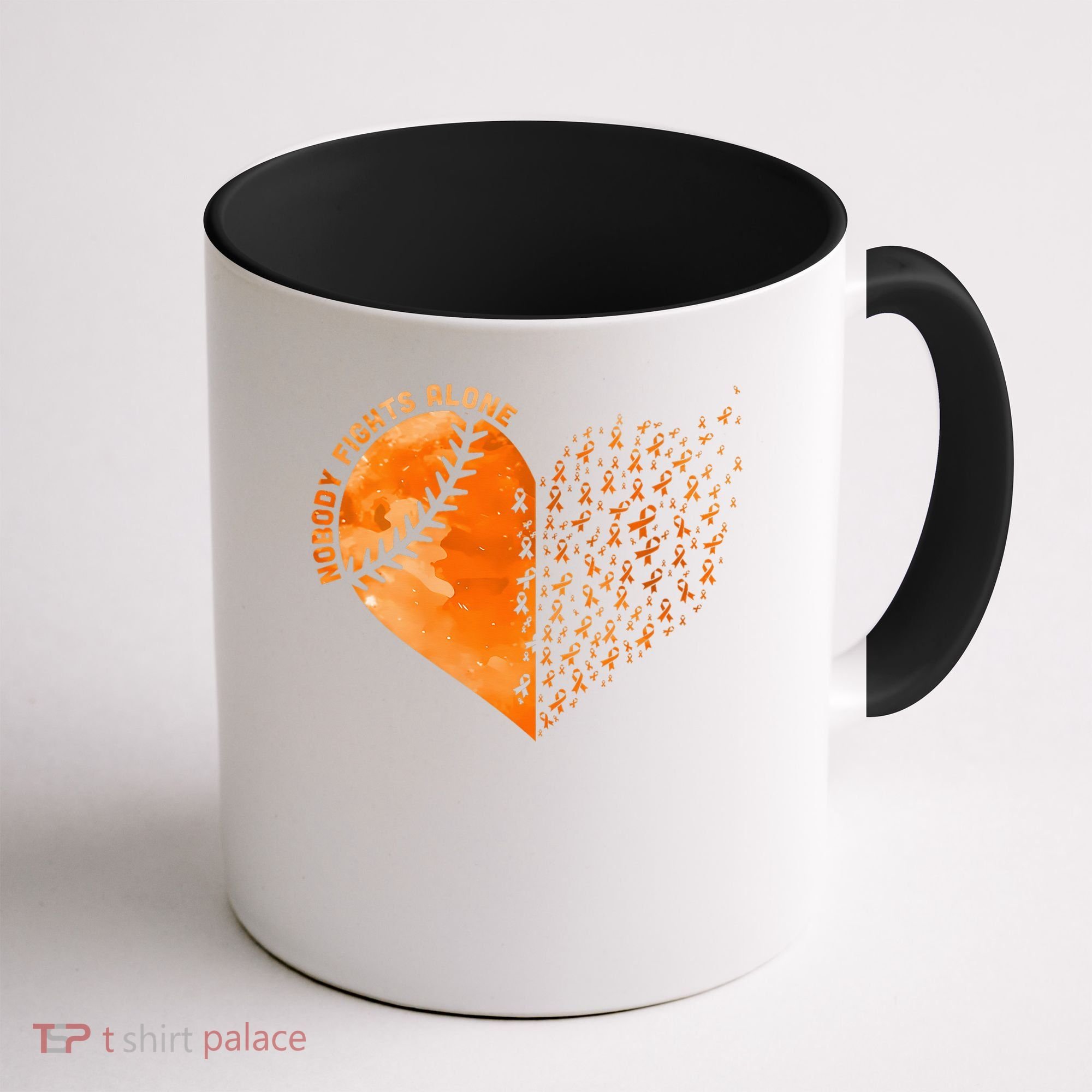Nobody Fights Alone Orange Baseball MS Awareness Coffee Mug