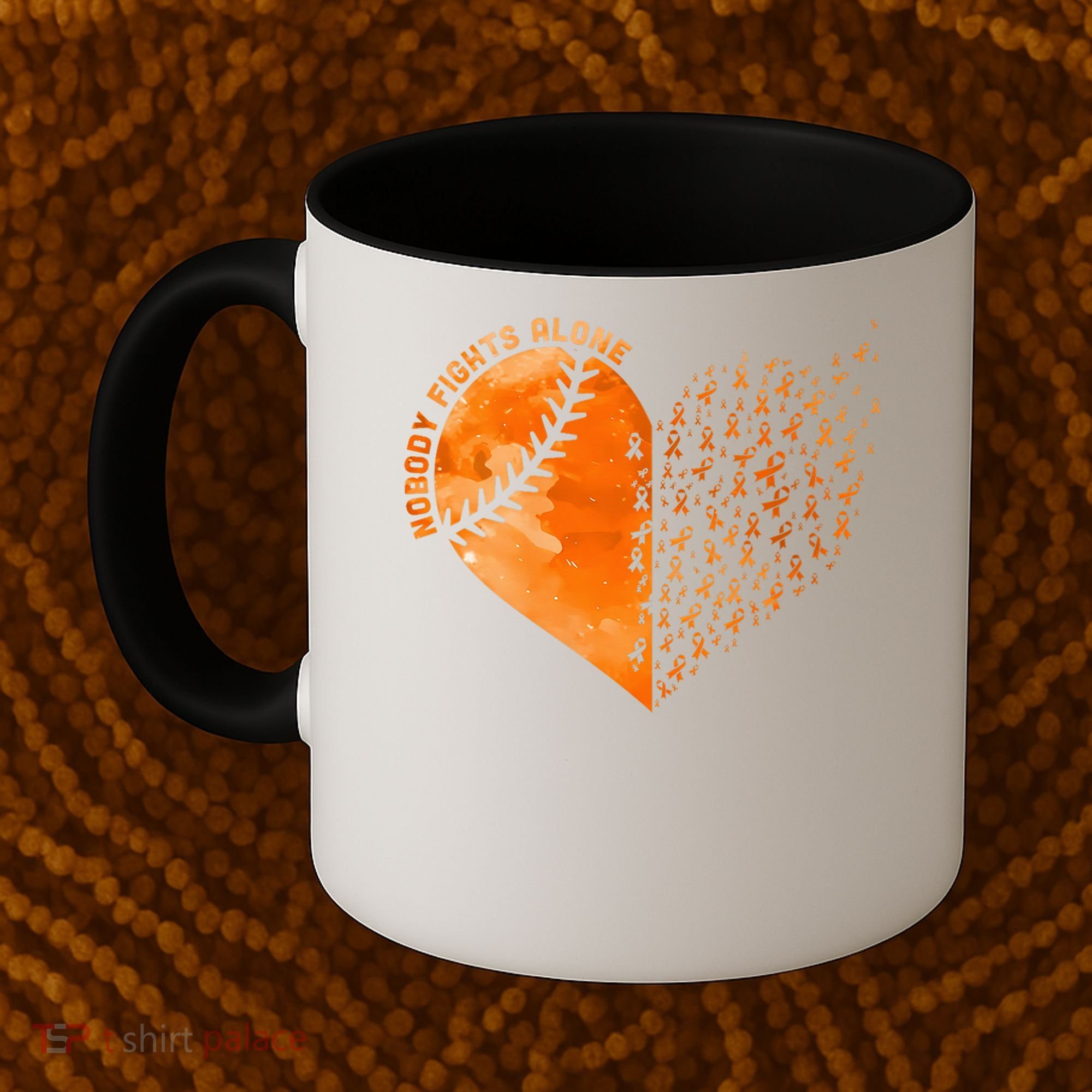 Nobody Fights Alone Orange Baseball MS Awareness Coffee Mug