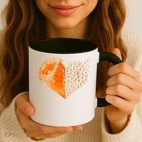 Nobody Fights Alone Orange Baseball MS Awareness Coffee Mug thumb 3