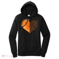Nobody Fights Alone Orange Baseball MS Awareness Women's Hoodie thumb 0