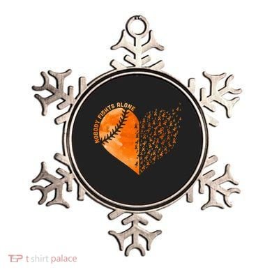 Nobody Fights Alone Orange Baseball MS Awareness Ornament