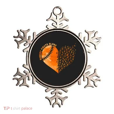 Nobody Fights Alone Orange Baseball MS Awareness Ornament