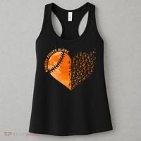 Nobody Fights Alone Orange Baseball MS Awareness Women's Tank Top thumb 3