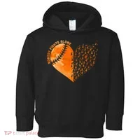 Nobody Fights Alone Orange Baseball MS Awareness Toddler Hoodie thumb 0