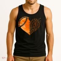Nobody Fights Alone Orange Baseball MS Awareness Tank Top thumb 3