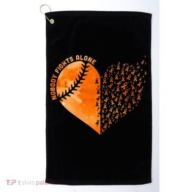 Nobody Fights Alone Orange Baseball MS Awareness Golf Towel