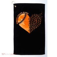 Nobody Fights Alone Orange Baseball MS Awareness Golf Towel thumb 0