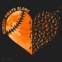 Nobody Fights Alone Orange Baseball MS Awareness Golf Towel thumb 3