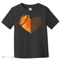 Nobody Fights Alone Orange Baseball MS Awareness Toddler T-Shirt thumb 0