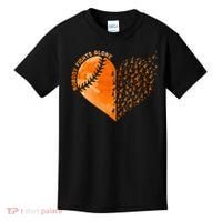 Nobody Fights Alone Orange Baseball MS Awareness Kids T-Shirt thumb 0