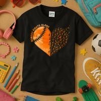 Nobody Fights Alone Orange Baseball MS Awareness Kids T-Shirt thumb 3