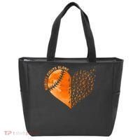 Nobody Fights Alone Orange Baseball MS Awareness Tote Bag thumb 0